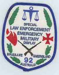 FOREIGN,AUSTRALIA,QUEENSLAND SPECIAL LAW ENFORCEMENT EMERGENCY MILITARY DISPLAY 1